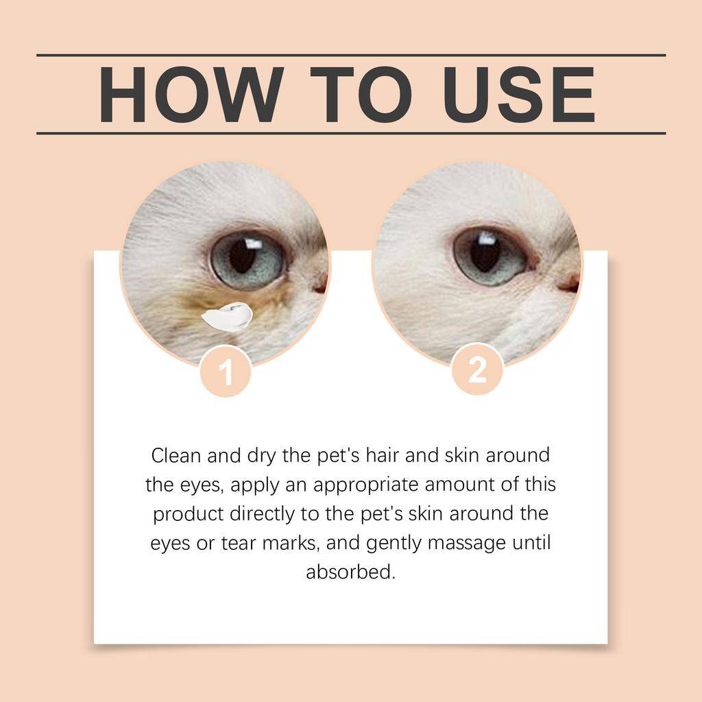 کرم طبیعی حذف لکه اشک Yegbong برای سگ و گربه